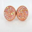 [YS[hg[ubVABtFCNhW[Xg[X^bhsAX12mm Summerfield Collection Rose Gold-tone Blush AB Faux Druzy Stone Stud Earrings 12mm