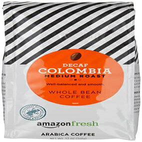Amazonフレッシュ デカフェ コロンビア 全粒コーヒー ミディアムロースト 12オンス (3個パック) AmazonFresh Decaf Colombia Whole Bean Coffee, Medium Roast, 12 Ounce (Pack of 3)