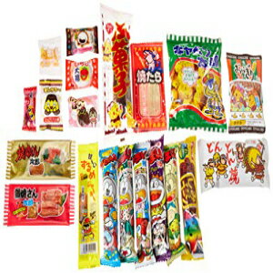 {{jG[A\[gLbg20ʉَq܂_XibNO~|eg`bvLeB`R[gi20Zbgj P-Shop Japanese Candy Box assortment Kit 20pcs Dagashi Umaibo Snack Gumi potato Chip Kitty chocolate (20 pieces set)