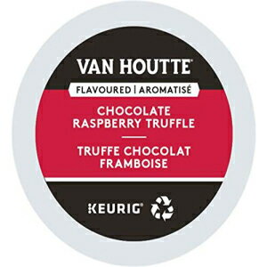 Van Houtte、ラズベリー チョコレート トリュフ、シングルサーブ キューリグ K カップ ポッド、ライト ロースト コーヒー、96 カウント (4 箱 24 ポッド) Van Houtte, Raspberry Chocolate Truffle, Single-Serve Keurig K-Cup Pods, Light Ro