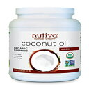 Nutiva Organic、コールドプレス、未精製、バージンココナッツオイル、新鮮な非GMO、持続可能な方法で栽培されたココナッツ、78オンス Nutiva Organic, Cold-Pressed, Unrefined, Virgin Coconut Oil from Fresh, non-GMO, Sustainably Farmed Coconuts,