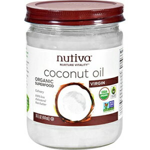 Nutiva ココナッツオイル - オーガニック - スーパーフード - バージン - 未精製 - 396.9g - 6-100% オーガニックのケース - Nutiva Coconut Oil - Organic - Superfood - Virgin - Unrefined - 14 oz - Case of 6-100% Organic -