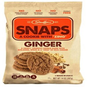 STAUFFERS Ginger SNAPS Cookies - 14oz Bag - Ginger Flavored Cookies with No High Fructose Corn Syrup, Artificial Flavors or Co..