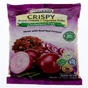 HEMANI NXs[bhIjI 399.7g (400g) - MSG t[ - {̃bhIjIgp - T_gbp[ɍœKI HEMANI Crispy Red Fried Onions 14.1 OZ (400g) - MSG FREE - Made with Real Red Onions - Perfect Salad Topper