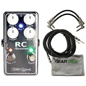 Xotic RCB-V2 RC Booster V2ギターエフェクトペダル、クリーニングクロスと4本のケーブル付き Xotic RCB-V2 RC Booster V2 Guitar Effects Pedal w/Cleaning Cloth and 4 Cables