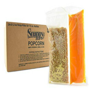 Snappy Snap-Pakʥåĥ1416󥹥ݥåץޥѥݥåץѥå21.2󥹡24 Snappy Snap-Paks, Yellow Popcorn Packs for 14-16 Ounce Popcorn Machine with Coconut Oil, 21.2 Ounce, 24 Count