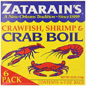 Zatarain's ドライザリガニ、エビとカニのボイル、6 パック-3 オンス (12 個パック) Zatarain's Dry Crawfish, Shrimp and Crab Boil, 6 pk.-3 oz (Pack of 12)