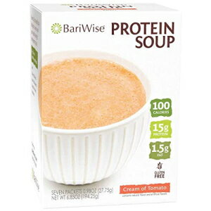 BariWise 高プロテイン スープ ミックス トマトのクリーム - 低カロリー 低炭水化物 15 プロテイン (7ct) BariWise High Protein Soup Mix, Cream of Tomato - Low Calorie, Low Carb, 15 Protein (7ct)