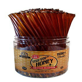 150カラットのオレンジブロッサムハニーストロー-ピュア、ロー、フィルターなし、非加熱 Weeks Honey Farm 150ct Orange Blossom Honey Straws - Pure, Raw, Unfiltered, Unheated