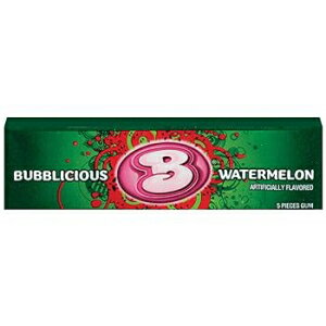 泡立つスイカ味風船ガム、18個（2個パック） Bubblicious Watermelon Flavor Bubble Gum, 18Count (Pack Of 2)