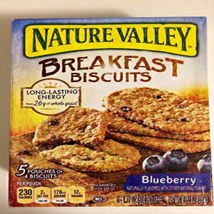 Nature Valley 朝食ビスケット、ブルーベリー、8.85 オンス (2 個パック) Nature Valley Breakfast Biscuits, Blueberry, 8.85 Ounce (Pack of 2)