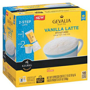 ХꥢХ˥ƥץåҡեѥåȡKåץݥåɡ9 Gevalia Vanilla Latte Espresso Coffee with Froth Packets, K-Cup Pods, 9 Count