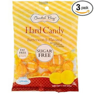 Coastal Bay VK[t[ o^[XRb`̃n[hLfB[ 3  Coastal Bay Sugar Free Butterscotch Flavored Hard Candy, 3 bags