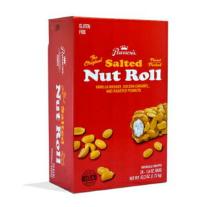 楽天Glomarketピアソンオリジナルの塩ナッツロール | ピーナッツ、キャラメル、ヌガーキャンディ | フルサイズのキャンディーバー 24 個 |バルク、個別包装 Pearson's Original Salted Nut Roll | Peanut, Caramel, Nougat Candy | 24 Full- Size Candy Ba