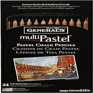 Generals G4401-24A パステル チョーク ペンシル 24 セット by Generals Generals G4401-24A Pastel Chalk Pencil Set of 24 by Generals