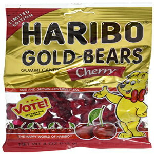 ハリボー ゴールド ベア グミ キャンディ 限定版 チェリー味、4オンス バッグ Haribo Gold Bears Gummi Candy Limited Edition Cherry Flavor, 4 Ounce Bag