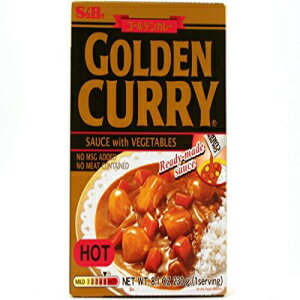 S B 野菜入りゴールデンカレーソース ホット 8.1 オンス (5 パック) S B Golden Curry Sauce with Vegetables, Hot, 8.1 oz (5-pack)