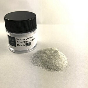 ラグジュアリーケーキグリッター、6グラム、米国製（レインボーホワイト） Luxury Cake Glitter, 6 grams, USA Made (Rainbow White)