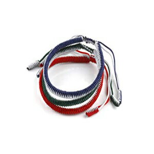 _EOuU[Y3pbN`xbgNbL[uXbglCr[O[bhzCg Dowling Brothers 3 Pack Tibetan Monk Lucky Bracelet Navy Green Red White