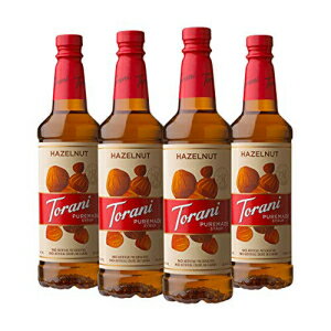 Torani ピュアメイド ヘーゼルナッツ シロップ、750 ml (4 個パック) Torani Puremade Hazelnut Syrup, 750 ml (Pack of 4)