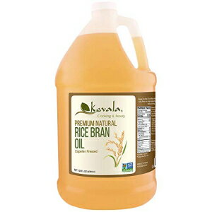 Kevala 米ぬか油、1 ガロン、プレミアムナチュラル、エクスペラープレス Kevala Rice Bran Oil, 1 Gallon, Premium Natural, Expeller Pressed