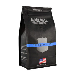 Black Rifle Coffee Company シンブルーライン ミディアムローストグラウンドコーヒー 法執行官とその家族に利益をもたらすために作成され 奉仕し保護する人々に恩返しします 12オンスバッグ Black Rifle Coffee Company Thin Blue Line, Medium Roast Gr