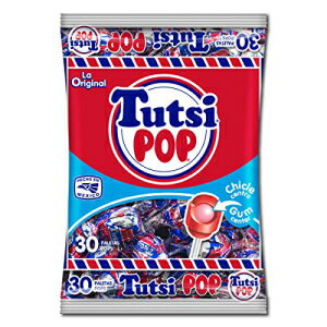 Tutsi Pop La オリジナル メキシカン キャンディ ポップス チェリー風味 Tutti Frutti ガムセンター付き 21.2 オンス Tutsi Pop La Original Mexican Candy Pops with Cherry Flavor with Tutti Frutti Gum Center, 21.2 Oz