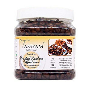 Tassyam ロースト アラビカ コーヒー豆 300gms (299.9g) 瓶 Roasted Arabica Coffee Beans 300gms (10.58 oz) Jar by Tassyam