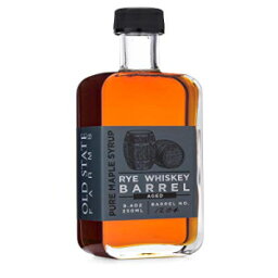 オールド ステート ファームズ ライ ウイスキー バレル エイジド ピュア メープル シロップ、8.4オンス、250ML Old State Farms Rye Whiskey Barrel Aged Pure Maple Syrup, 8.4oz, 250ML