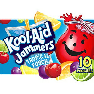 クールエイド ジャマーズ トロピカルパンチ味ジュースドリンク (10袋) Kool-Aid Jammers Tropical Punch Flavored Juice Drink (10 Pouches)