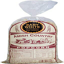 アーミッシュ カントリー ポップコーン - ベビーホワイト (1 ポンド袋) 小さくて柔らかいポップコーン - 昔ながらの美味しい、レシピガイド付き Amish Country Popcorn - Baby White (1 Pound Bag) Small & Tender Popcorn - Old Fashioned A