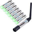 DMX Wireless, CHINLY 8pcs 2.4G DMX 512 1 Male Transmitter & 7 Female Receivers Short version for Stage PAR Party Light