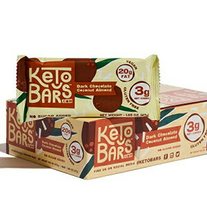 Keto Bars オリジナルケトスナックバー、グルメでシンプルな材料、低炭水化物、砂糖不使用、ケトジェニ..