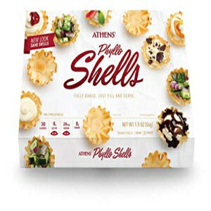 アテネフーズ ミニフィロ生地シェル 1箱あたり15個（6箱） Athens Foods Mini Fillo Dough Shells 15 Per Box (6 Boxes)