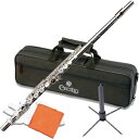 Cecilio N[Yhz[ C t[g - yAohI[PXg̎qS/t[gAjbP Cecilio Closed Hole C Flute - Musical Instrument, Kids Beginner/Intermediate Flute in Band & Orchestra, Nickel
