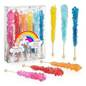 Candy Envy マジカル レインボー ロック キャンディ クリスタル スティック - 10 個 ラッピング済み - アソートカラー Candy Envy Magical Rainbow Rock Candy Crystal Sticks - 10 Indiv. Wrapped - Assorted Colors