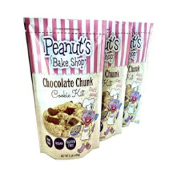 ピーナッツベークショップチョコレートチャンク-ビーガン＆グルテンフリークッキーキット（3パック） Peanut's Bake Shop Chocolate Chunk - Vegan & Gluten-Free Cookie Kit (3 Pack)