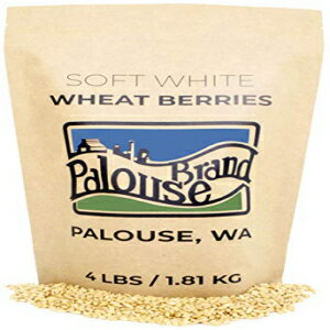 柔らかい白い小麦の実 非遺伝子組み換えプロジェクトの検証 | 4ポンド | 100% 非照射 | コーシャパーベ認定 | アメリカ産 | フィールドトレース (クラフトバッグ) Soft White Wheat Berries | Non-GMO Project Verified | 4 LBS | 100