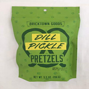 fBsNX̃vbcF - 155.9g Bricktown Goods Dill Pickle Flavored Pretzels - 5.5 oz