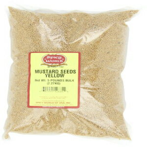 スパイシーワールド イエローマスタードシード バルク、5ポンド Spicy World Yellow Mustard Seeds Bulk, 5-Pounds