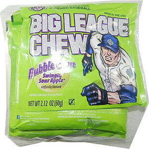 ビッグ リーグ チュー 2.12 オンス - 3 パック (スウィンギン サワー アップル) Big League Chew 2.12 OZ - 3 Pack (Swingin' Sour Apple)