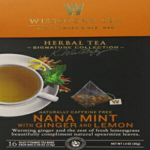 Wissotzky the Signature Collection Tea ナナミント ジンジャー レモン入り 16 カウント (6 個パック) by Wissotzky Tea Wissotzky the Signature Collection Tea, Nana Mint with Ginger And Lemon, 16 Count (Pack of 6) by Wissot