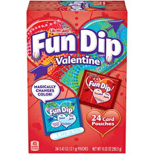 LIK-M-AID ファン ディップ バレンタイン キャンディーとカード キット、10.32 オンス LIK-M-AID Fun Dip Valentine Candy and Card Kit, 10.32 Ounce