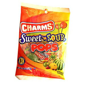 Charms Sweet 'N Sour Pops ロリポップ、3.85 オンス バッグ Charms Sweet 'N Sour Pops Lollipops, 3.85 oz Bag