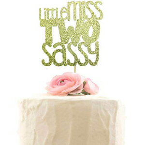 Little Miss Two Sassy P[Lgbp[ - 2΂̒ap[eB[fR[VAnbs[2΂̒aP[LfR[V - S[hOb^[ Little Miss Two Sassy Cake Topper - 2nd Birthday Party Decor, Happy Two Years Old Birthday C