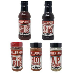 L[zbOX o[xL[Tv[ - BBQ\[XArlK[\[XAzbgBBQuAAPV[YjOAIWiBBQu - v2268g Killer Hogs Barbecue Sampler - BBQ Sauce, Vinegar Sauce, Hot BBQ Rub, A.P. Seasoning, and Original BB