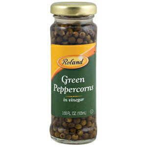 Roland Foods 酢入りグリーンペッパー、特殊輸入食品、3.55 液量オンス Roland Foods Green Peppercorns in Vinegar, Specialty Imported Food, 3.55 fl oz