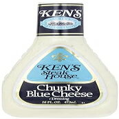 16 Fl Oz (Pack of 1), Chunky Blue Cheese, Ken's Foods Chunky Blue Cheese Dressing, 16 oz