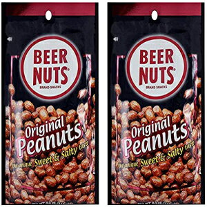 BEER NUTS オリジナルピーナッツ - 4オンス シングルサーブバッグ (2パック)、甘くて塩味、グルテンフリー、コーシャー、低ナトリウムピーナッツスナック BEER NUTS Original Peanuts - 4oz Single Serve Bags (Pack of 2), Sweet and Salty, Gl