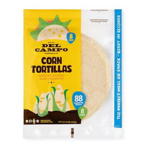 Del Campo Soft Corn Tortillas – 8 Inch Round. 100 Delicious Gluten Free and Authentic Mexican Food. Many Serving Options: Wraps, Tacos, Quesadillas or Burritos, Kosher. (8ct.) (Single)